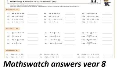 mathswatch answers year 8